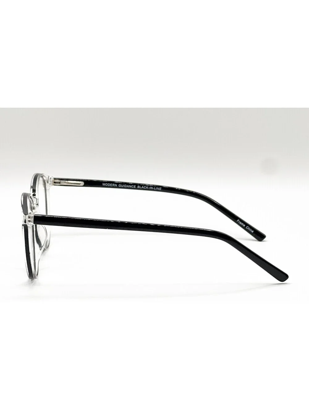 Modern Black In Line Rectangle Authentic Eyeglass Frames 50-20-140